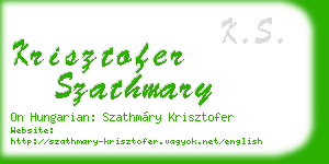 krisztofer szathmary business card